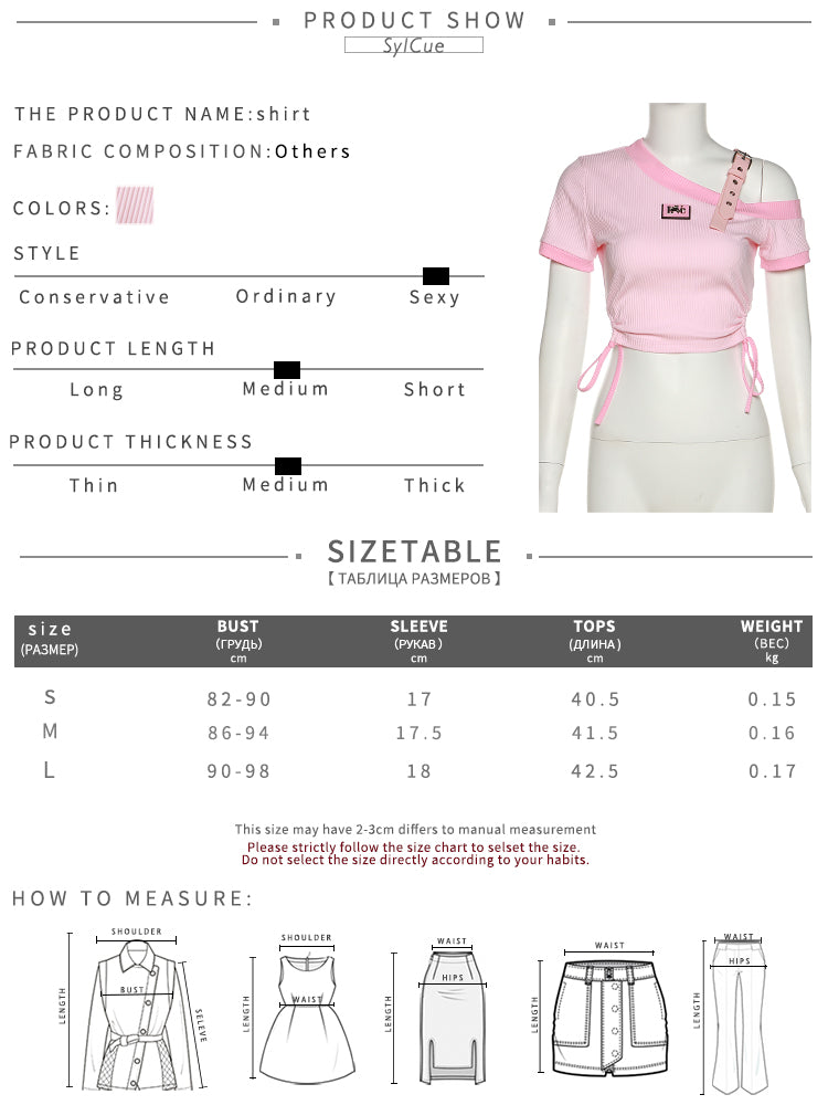 Sweet Pink Off Shoulder Short Sleeve Shirt