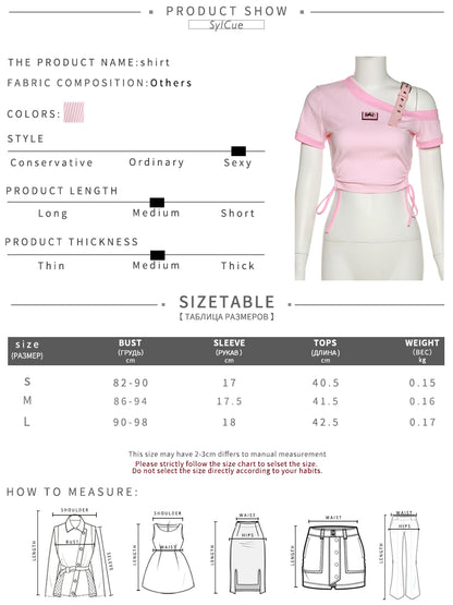 Sweet Pink Off Shoulder Short Sleeve Shirt