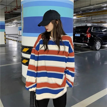 Stripe Oversized Sweatshirt