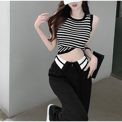 Pink Chic Loose High Waist Wide Leg Pants