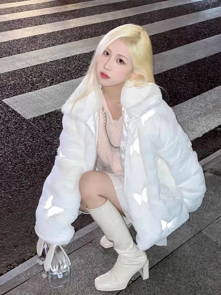 Fluffy Butterfly Parka Jacket