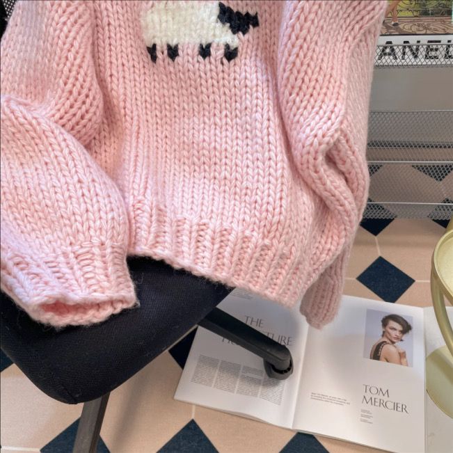 Pink Lamb Knit Sweater