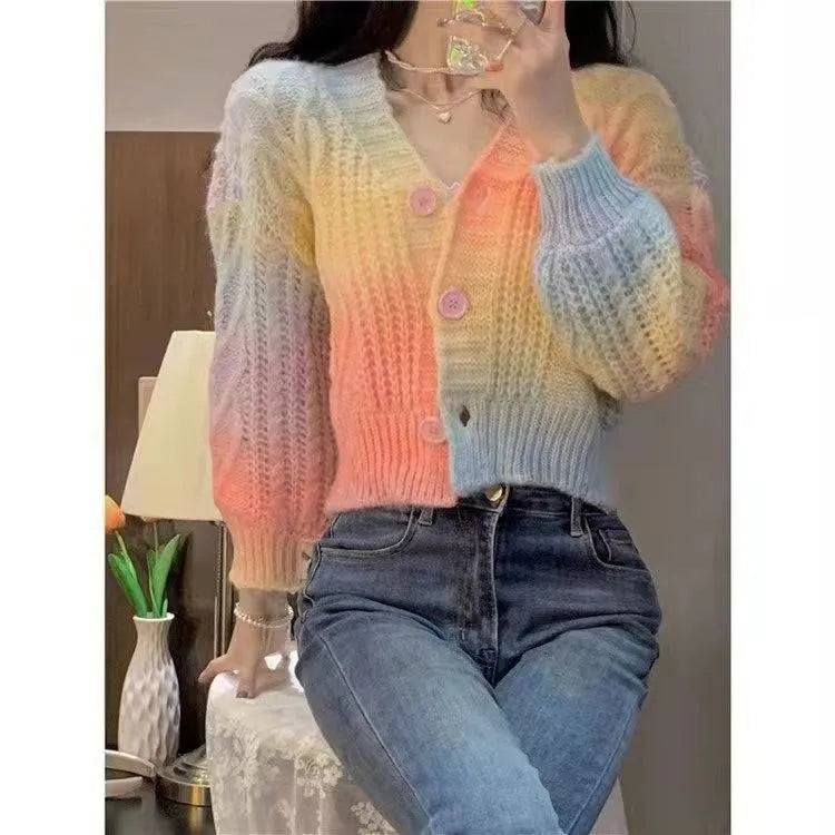 Rainbow V Neck Sweater