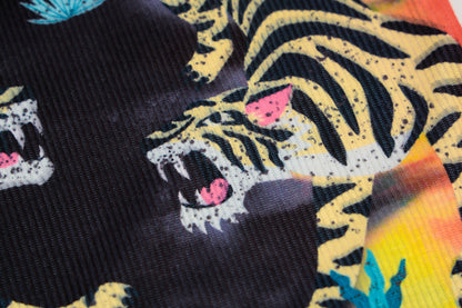 Cute Sexy Tiger Punk Tie Dye Graphic Ribbed Sleeveless Bodycon Dress E-Girl Kawaii Korean Japanese Harajuku Chinese Retro Streetwear Aesthetic