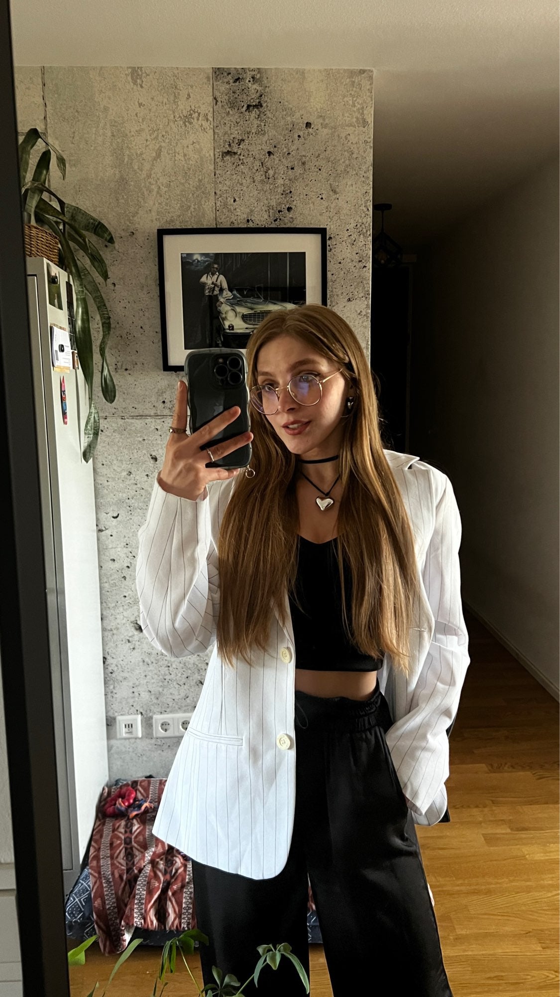 Black Velvet Big Heart Pendant Choker Necklace