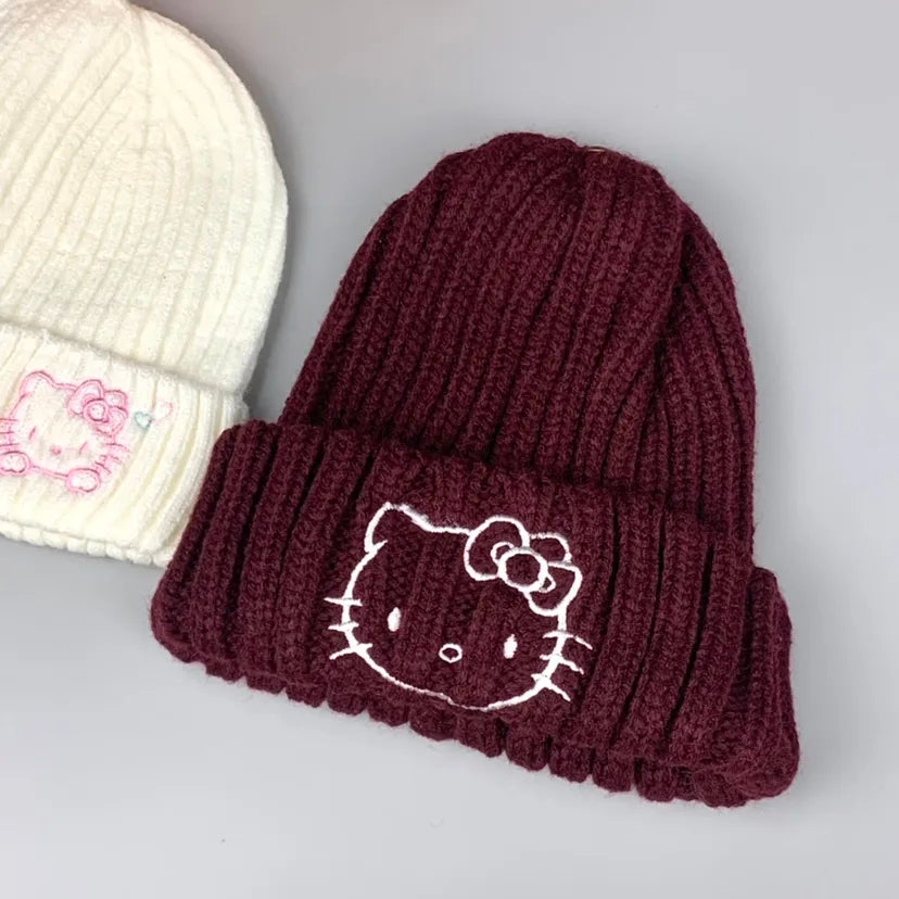 Kitty Cat Anime Wool Beanie