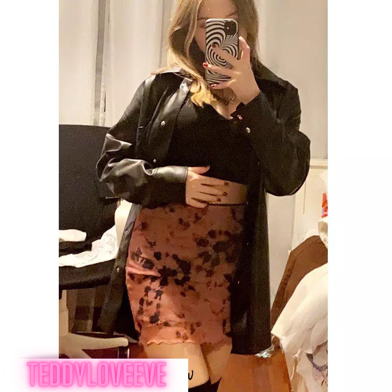 Cute Sexy 90s Retro Vintage Tie Dye Mesh Ruffle Trim A-line Mini High Waisted Skirt Aesthetic Goth E-Girl Kawaii Korean Japanese Harajuku Streetwear