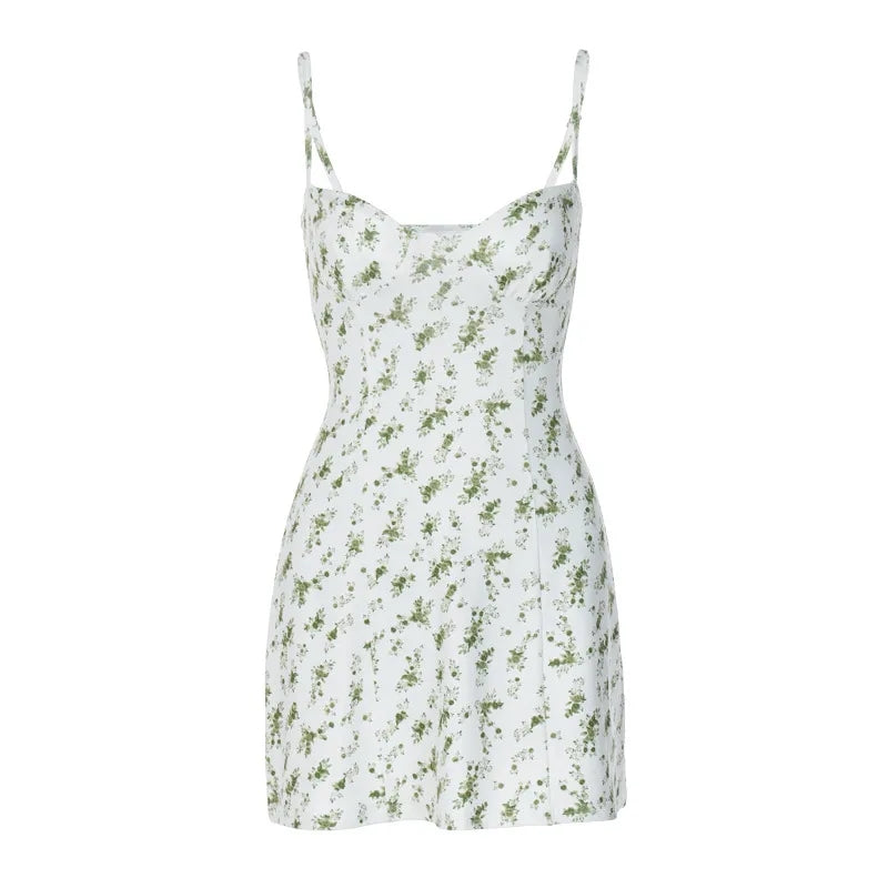 Floral Chiffon A-Line Mini Dress