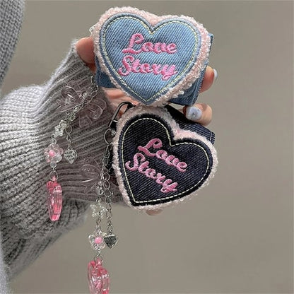 3D Denim Love Heart Coin Purse