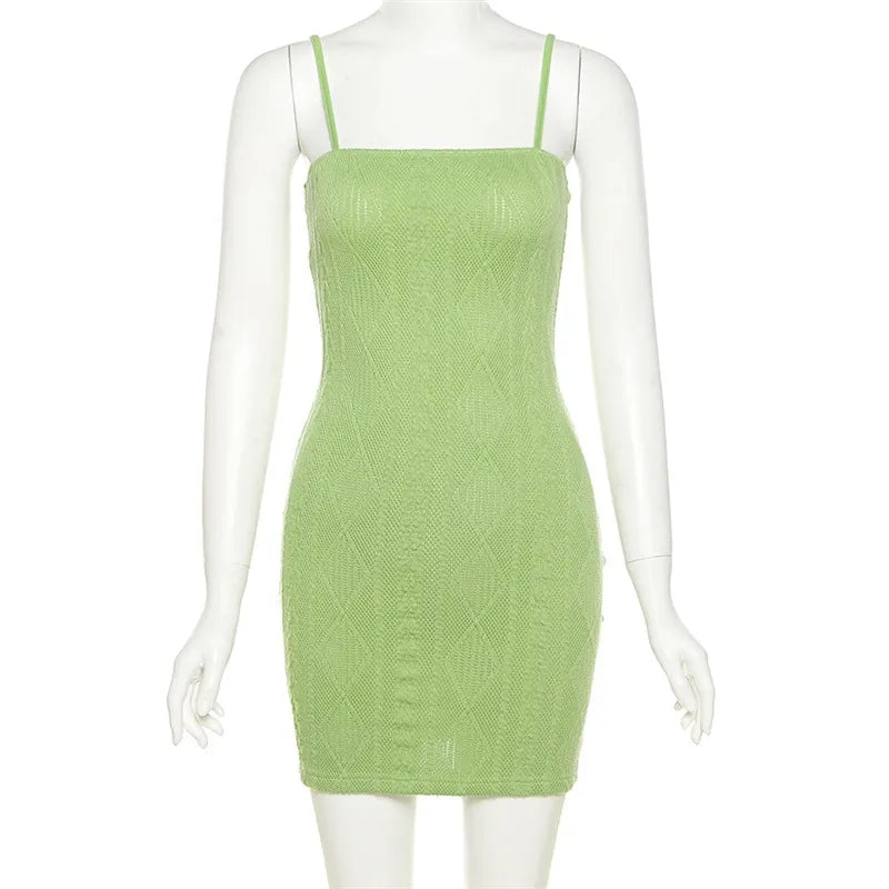 Green Knit Bodycon Dress
