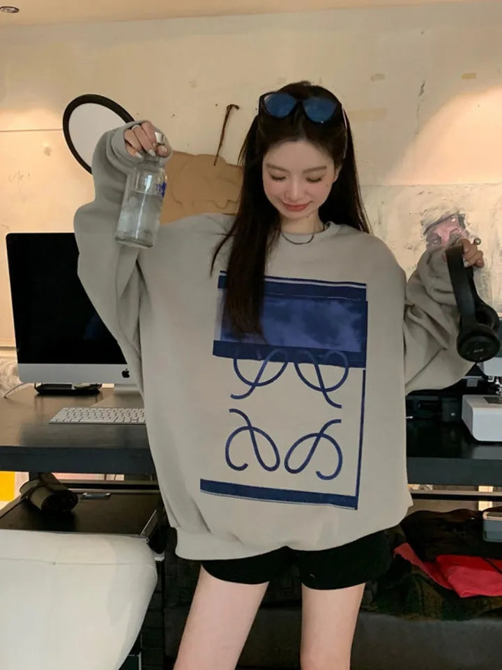 Grey Vintage Graphic Hoodie