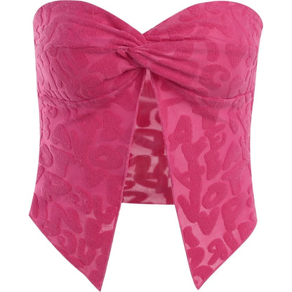 Pink Cropped Tube Top