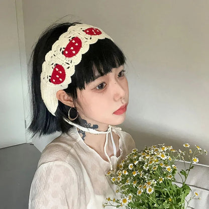 Mushroom Crochet Headband