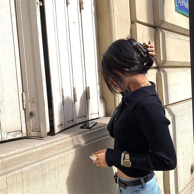Blue Double Zipper Ribbed Jacket