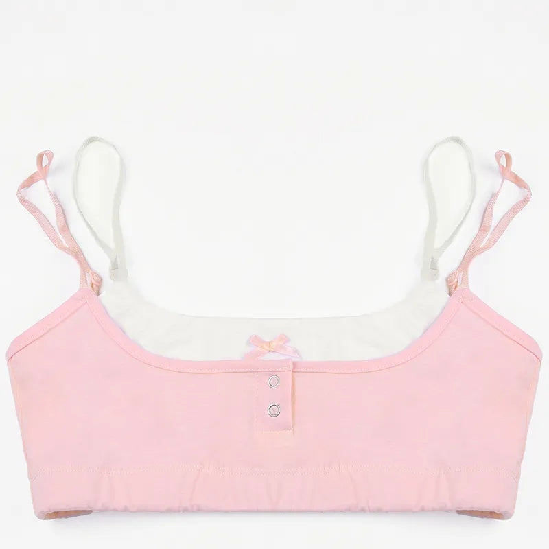 2PCS Pink Bow Spaghetti Strap Crop Top