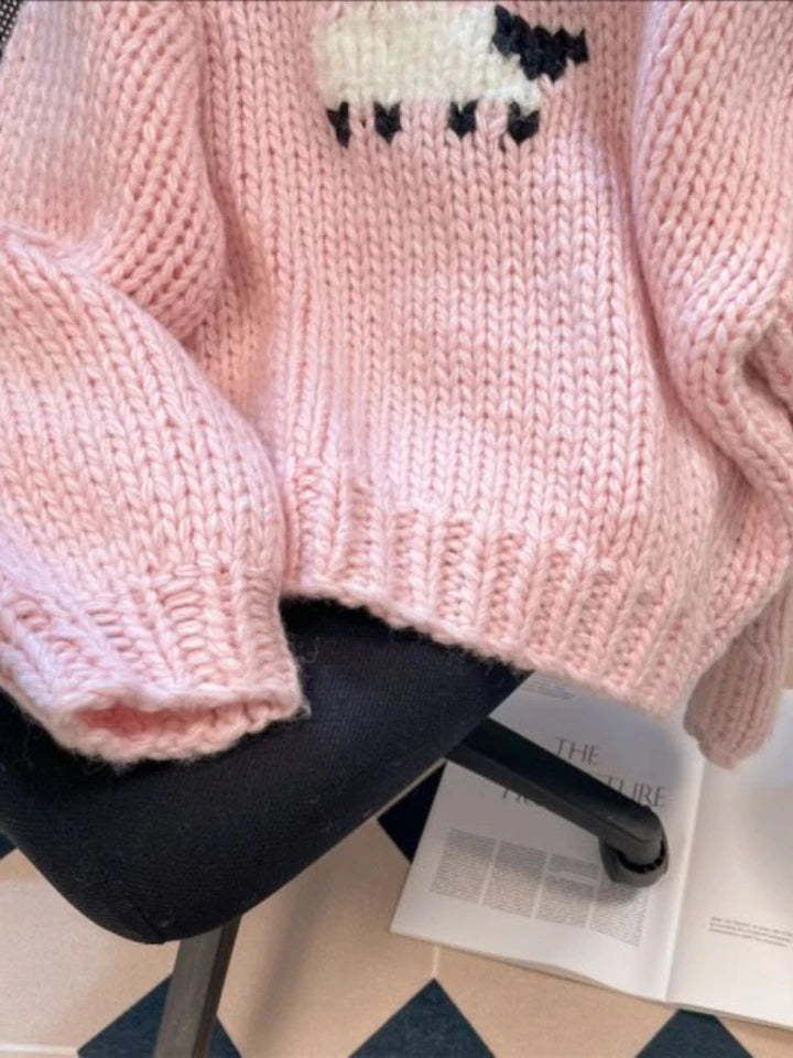 Pink Lamb Knit Sweater