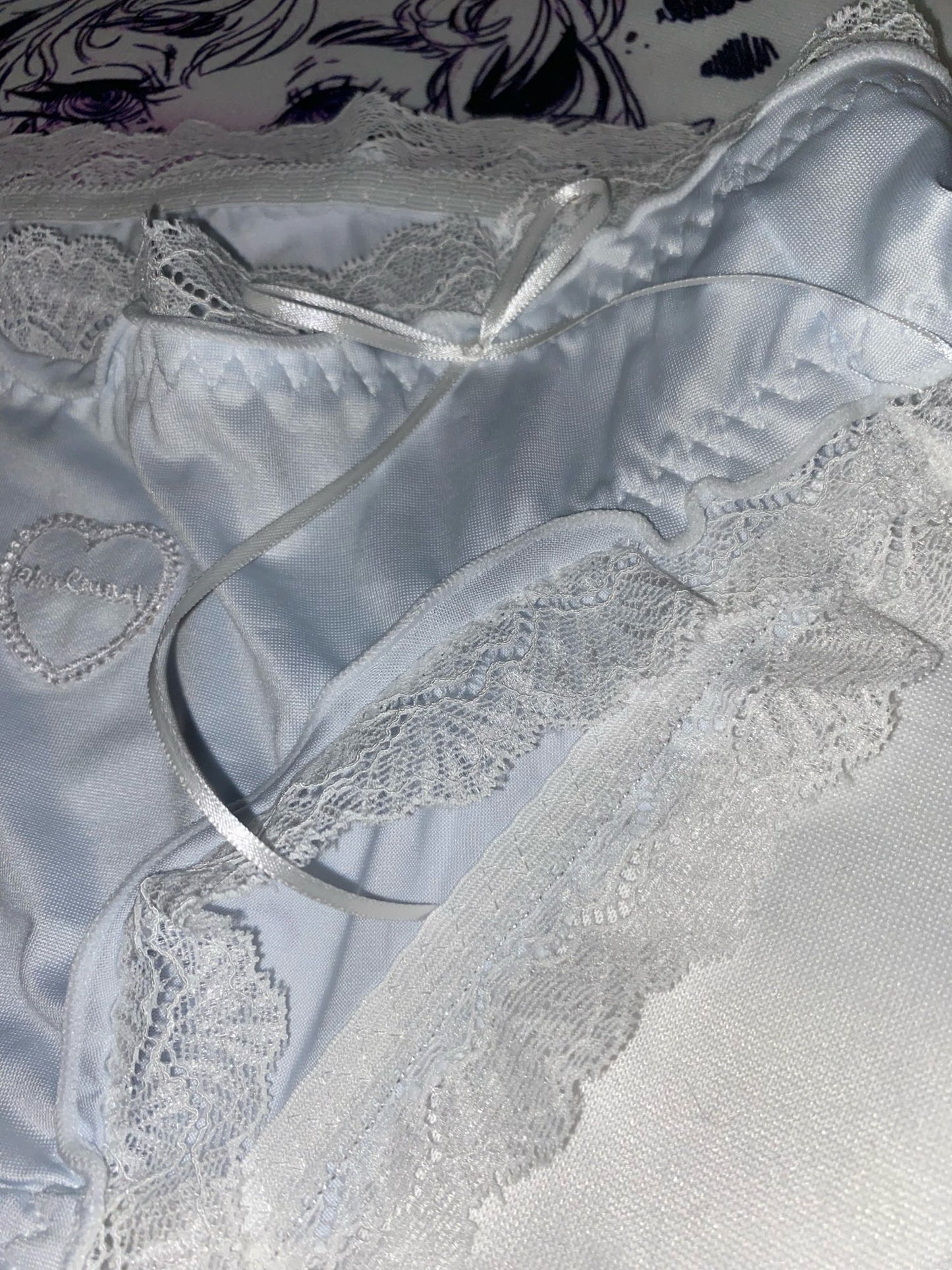 Love Heart Lace Cotton Panties