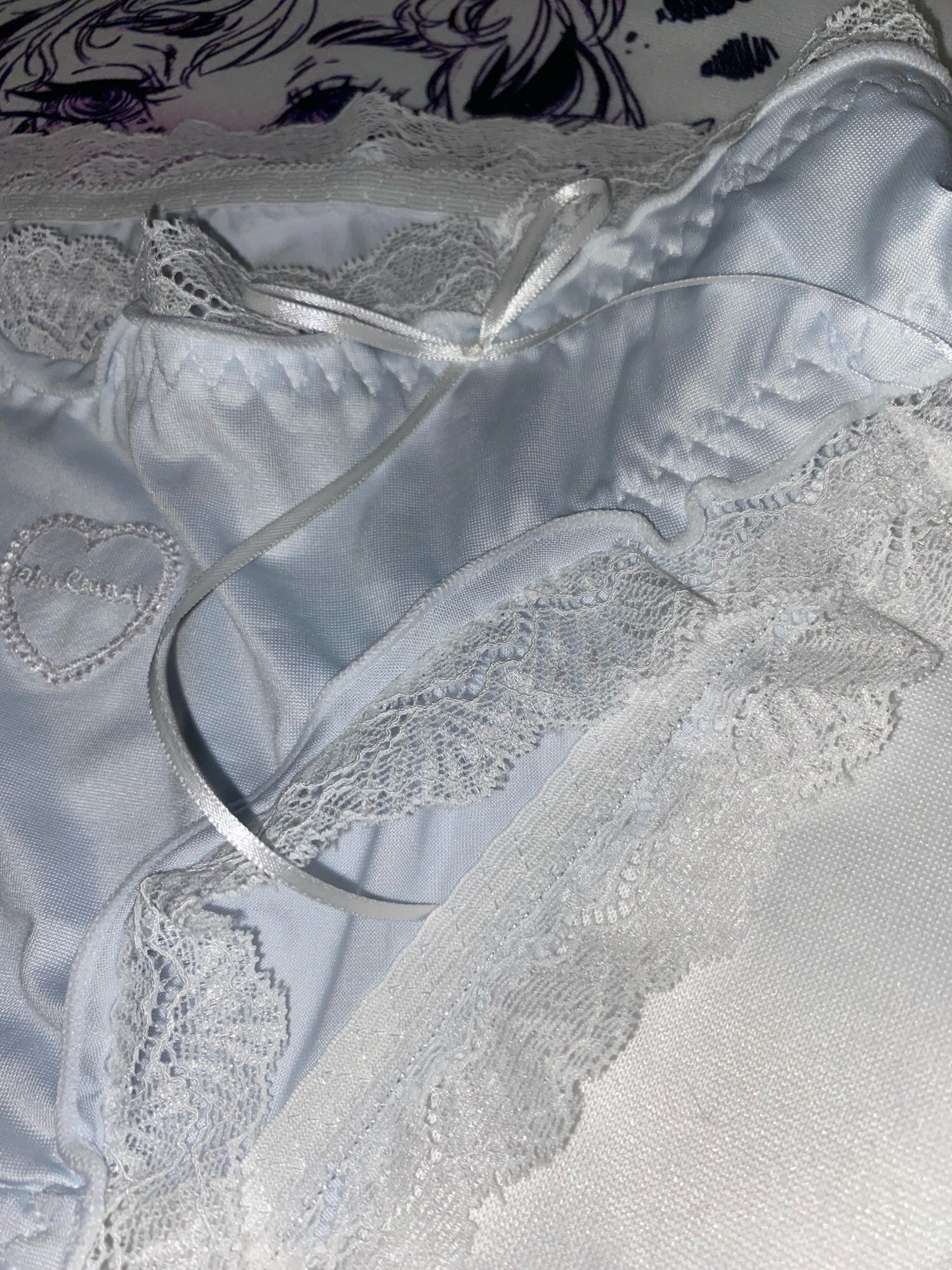 Love Heart Lace Cotton Panties