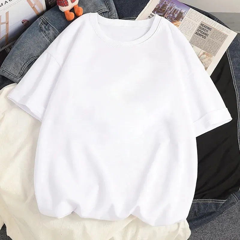 Oversized Cat Print Short Sleeve T-shirt