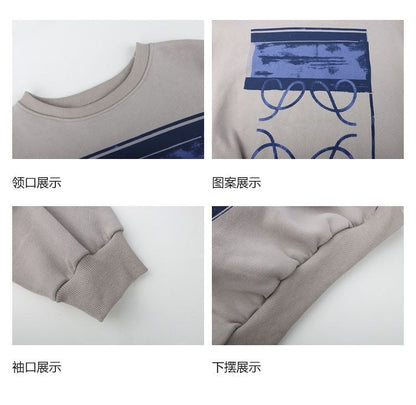 Grey Vintage Graphic Hoodie