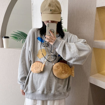 Cute 3D Sweet Taiyaki Red Bean Fish Cartoon Cross Body Bag Aesthetic Casual E-Girl Kawaii Korean Japanese Harajuku
