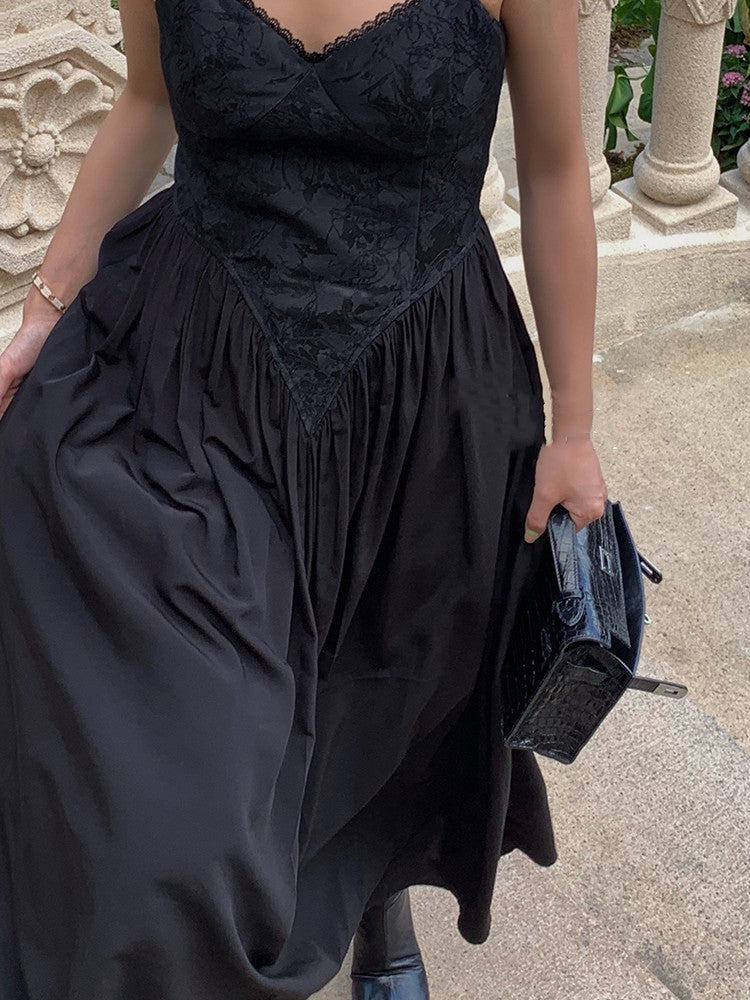 Black Corset Maxi Dress