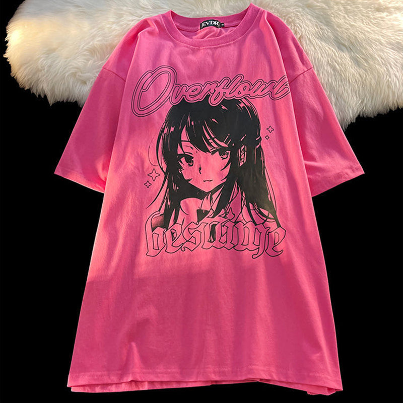 Japanese Manga Girl Shorts Sleeve T-shirt