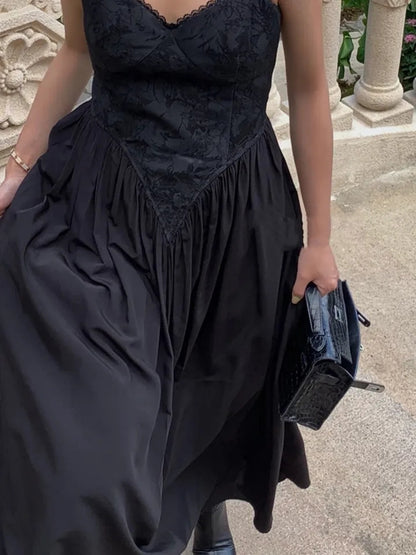 Black Corset Maxi Dress