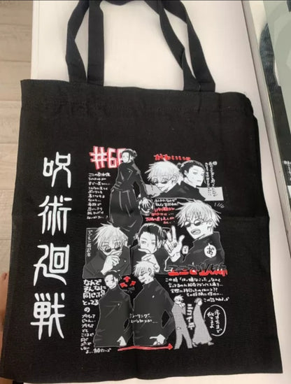 Anime Cartoon Canvas Tote Bag Shoulder Shopping Bag Vintage Aesthetic Casual Summer E-Girl Kawaii Korean Japanese Harajuku