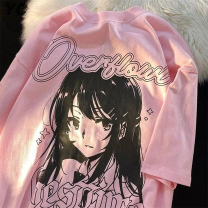 Japanese Manga Girl Shorts Sleeve T-shirt