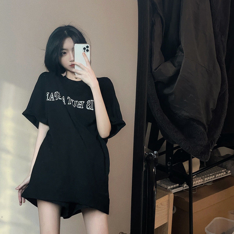 Flower Print Loose Short Sleeve T-shirt