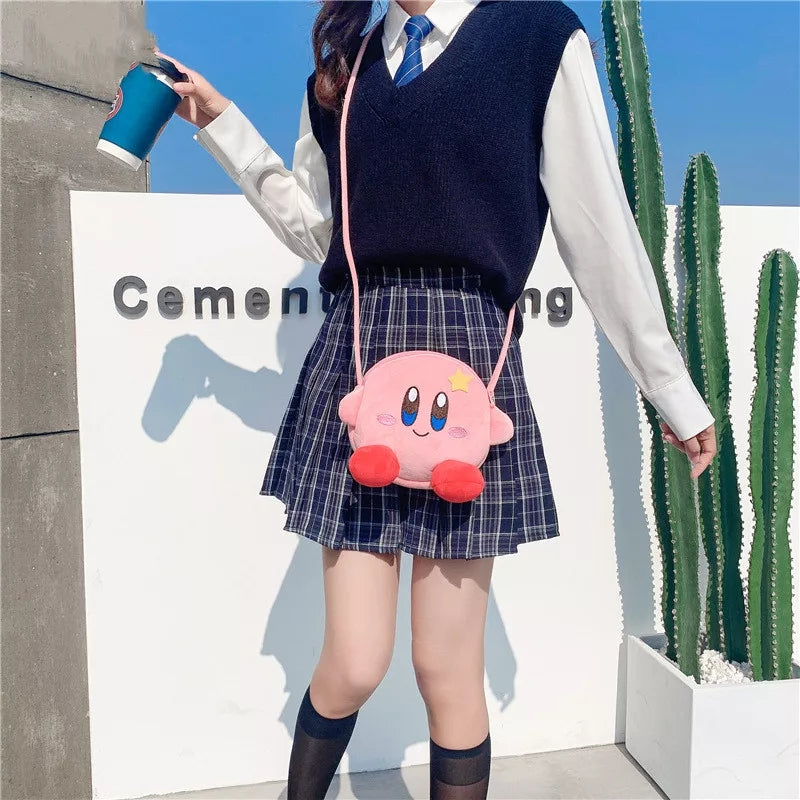 Pink Japanese Anime Cartoon Plush Handbag Messenger Bag