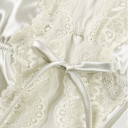 Lace Trim Bow Tie V Neck Camisole