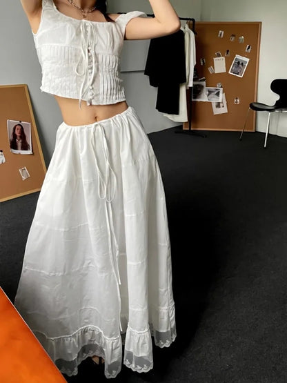White French Tank Top + Skirt
