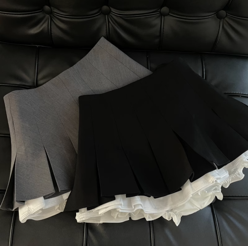Japanese Pleated A-Line Mini Skirt