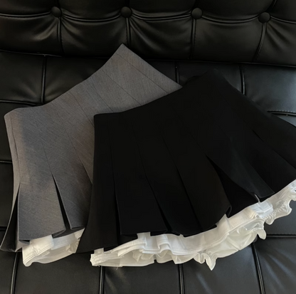 Japanese Pleated A-Line Mini Skirt
