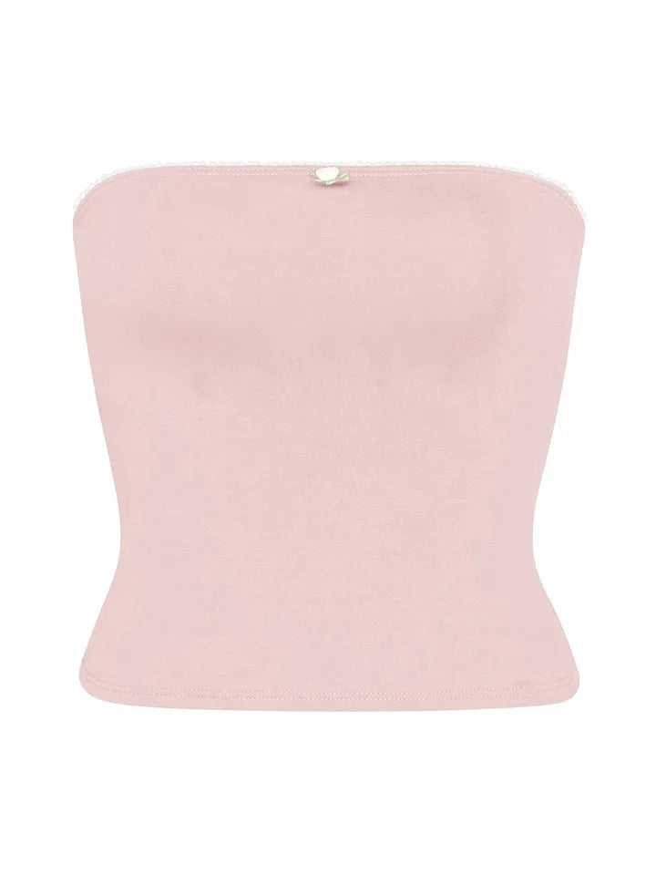 Rose Trim Tube Top