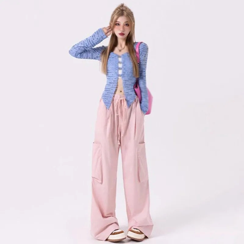 High Waist Wide Leg Cargo Pants