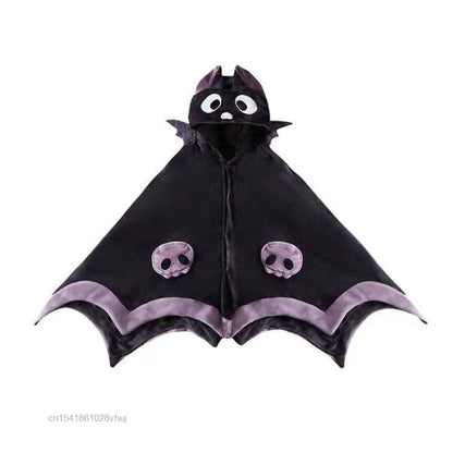 Japanese Bat Cartoon Plush Poncho