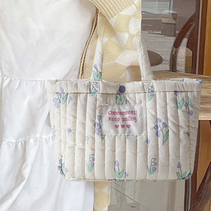 Flower Padded Tote Bag