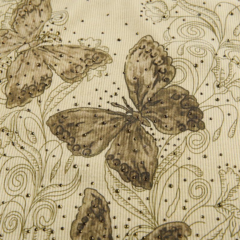 Butterfly Rhinestone Print Tank Top