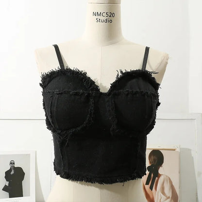 Spaghetti Strap Corset Crop Top