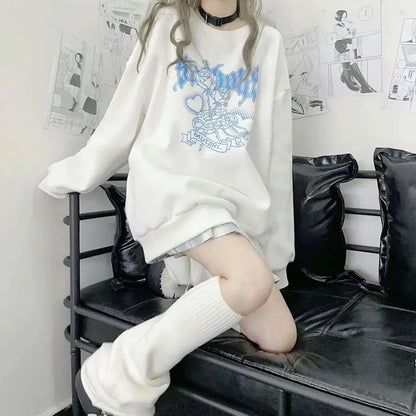 Knuckle Ring Bad Girl Print Sweater