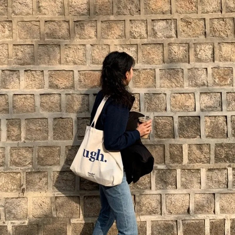 Sign Large Canvas Tote Bag