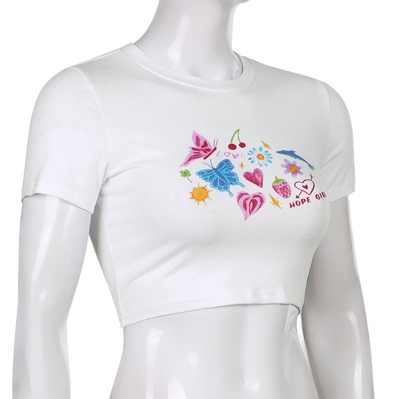 Dolphin Print Short Sleeve T-shirt
