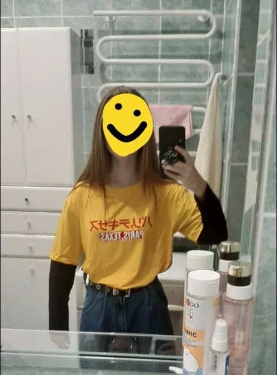 Cute Casual Yellow Vintage Letter Print Graphic T-shirt Long Sleeve Tee Shirt O-neck Pullover E-Girl Kawaii Korean Japanese Harajuku Retro Streetwear