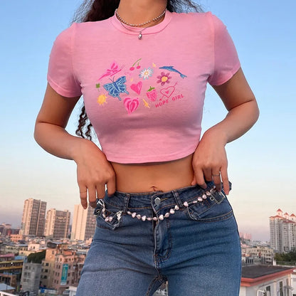 Dolphin Print Short Sleeve T-shirt