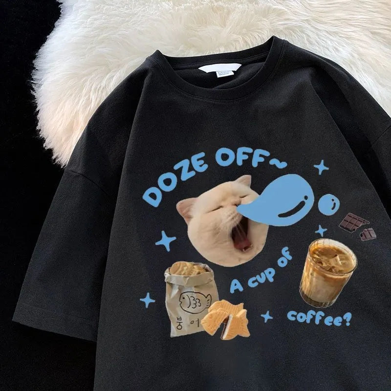 Cat Coffee Bakery Short Sleeve T-shirt