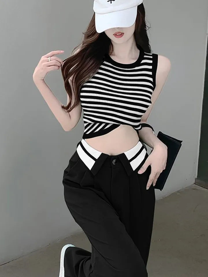 Pink Chic Loose High Waist Wide Leg Pants