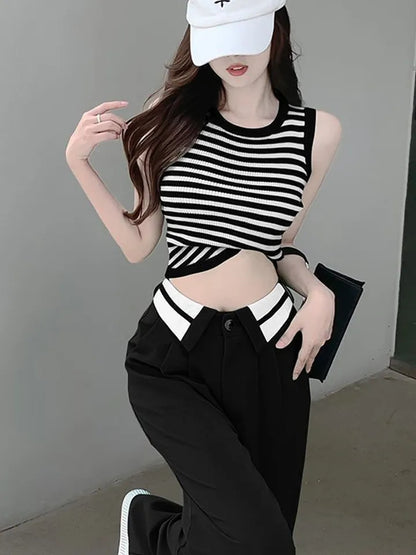 Pink Chic Loose High Waist Wide Leg Pants